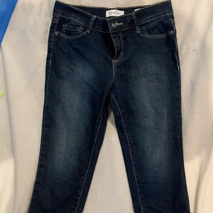 Jessica Simpson youth girl size 8 skinny denim jean capris EUC
